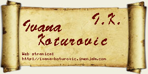 Ivana Koturović vizit kartica